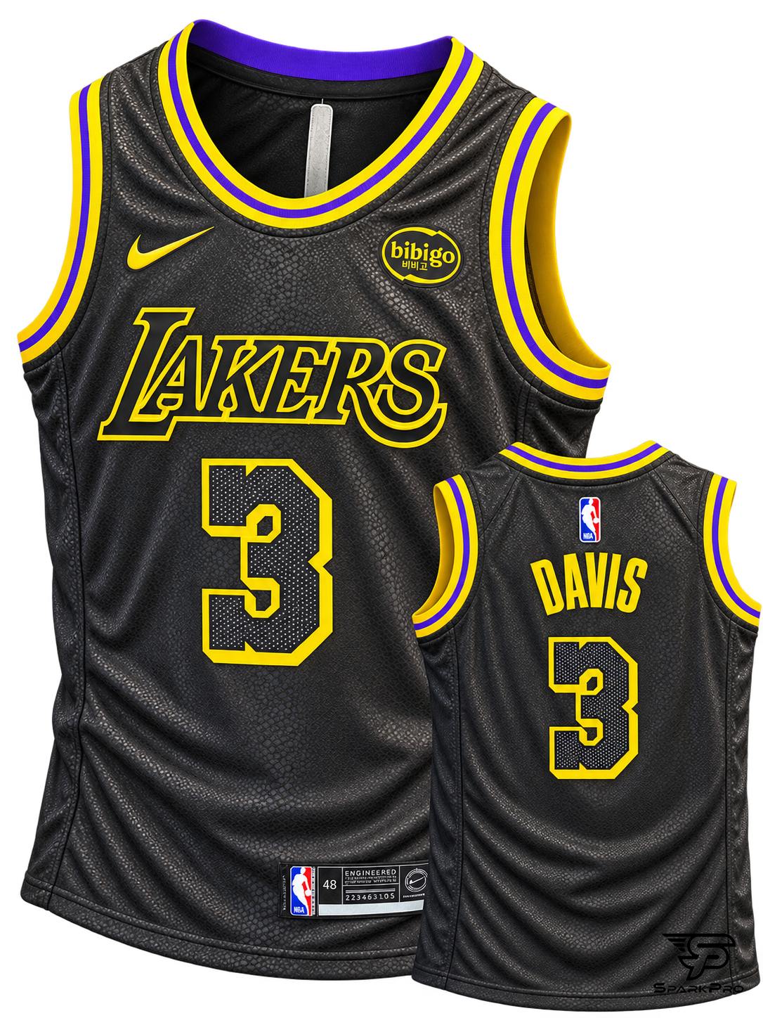 Camiseta Los Angeles Lakers Anthony Davis #3 Nike Negro - Imagen Principal Camiseta Los Angeles Lakers Anthony Davis #3 Nike Negro Nike VERSION_NIKE Baloncesto Negro - SparkPro