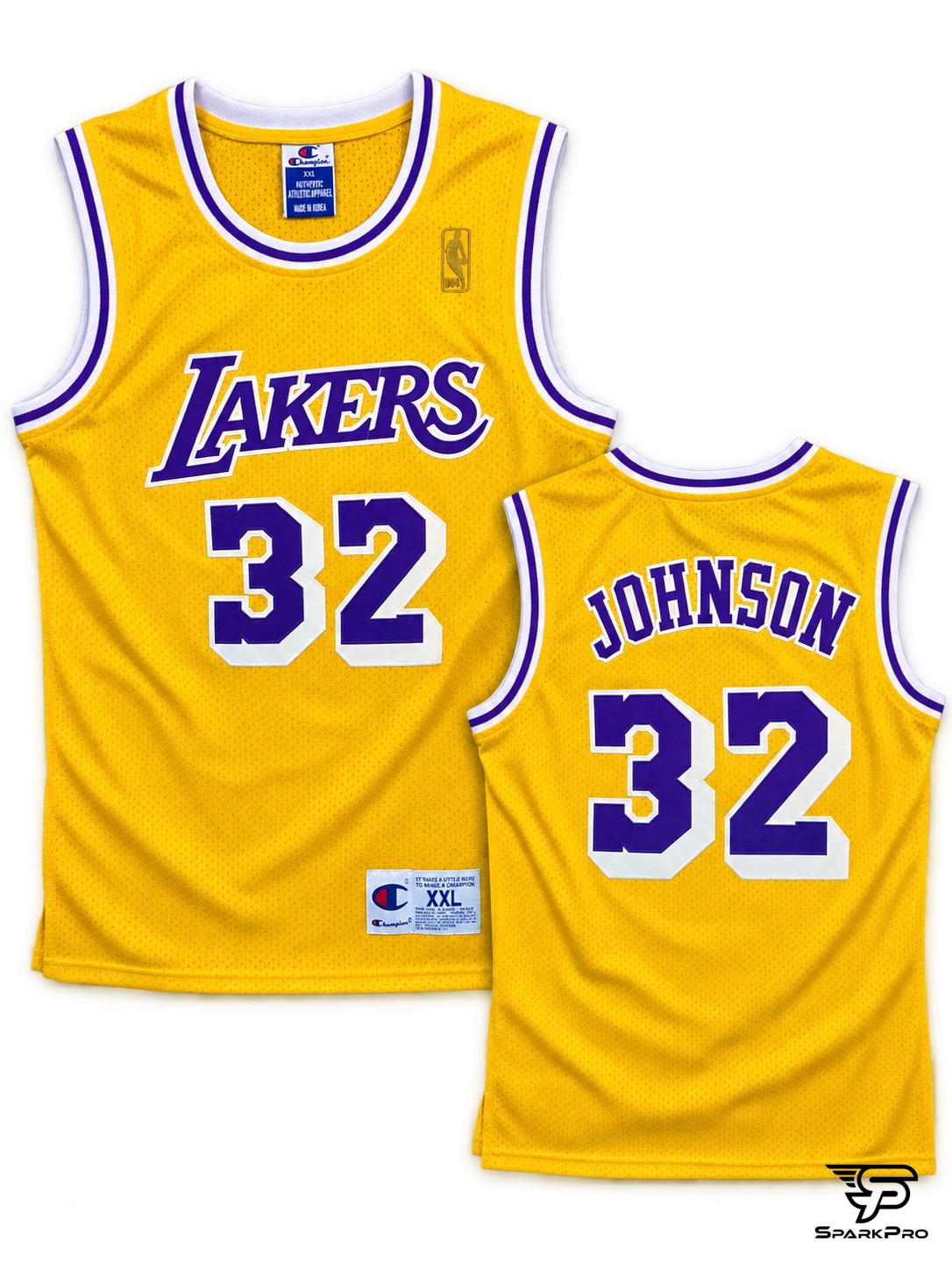 Camiseta Los Angeles Lakers Johnson #32 Champion Amarillo - Imagen Principal Camiseta Los Angeles Lakers Johnson #32 Champion Amarillo Champion Baloncesto Amarillo - SparkPro