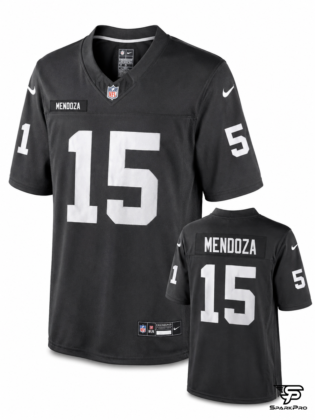 Camiseta Mendoza #15 Nike Negro - Imagen Principal