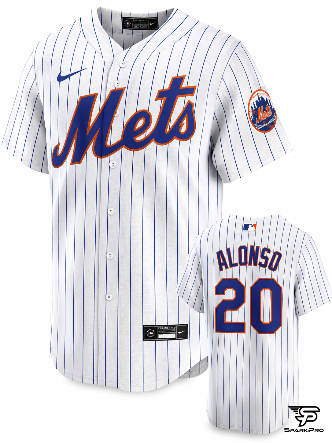 Camiseta New York Mets Alonso #20 Nike Blanco - Imagen Principal