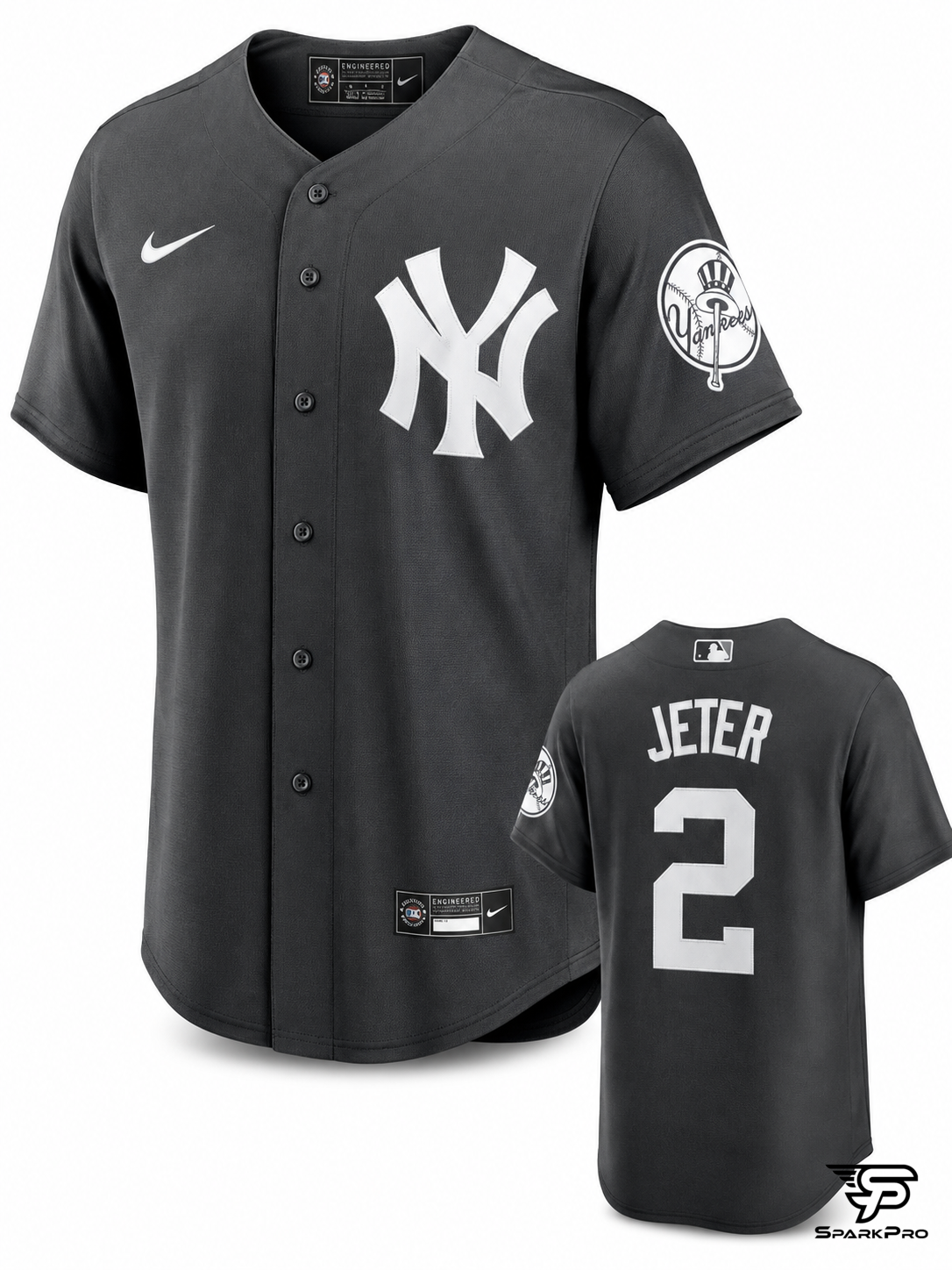 Camiseta New York Yankees Derek Jeter #2 Nike Gris - Imagen Principal