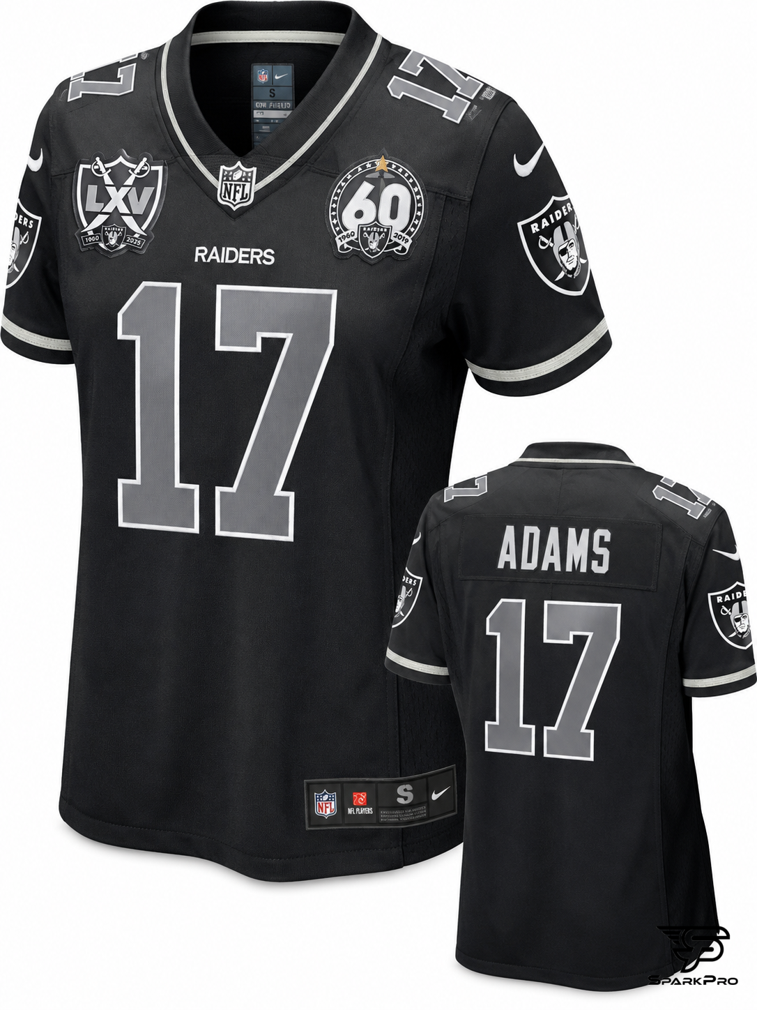 Camiseta Raiders Adams #17 Nike Negro - Imagen Principal
