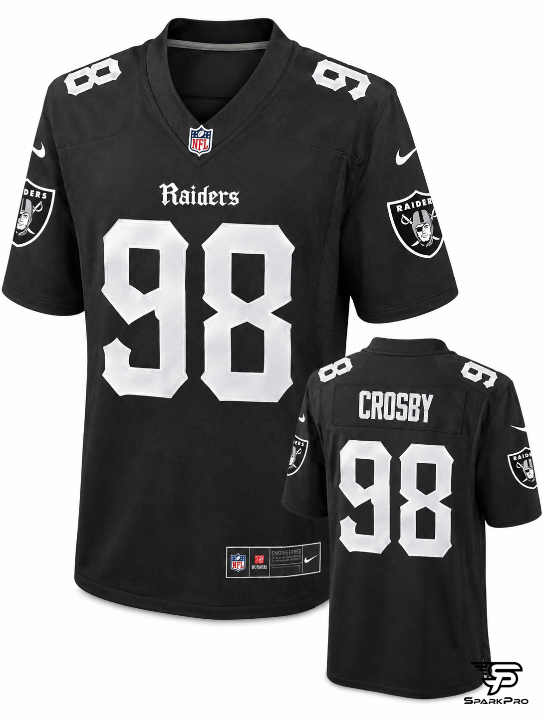 Camiseta Raiders Crosby #98 Nike Negro - Imagen Principal