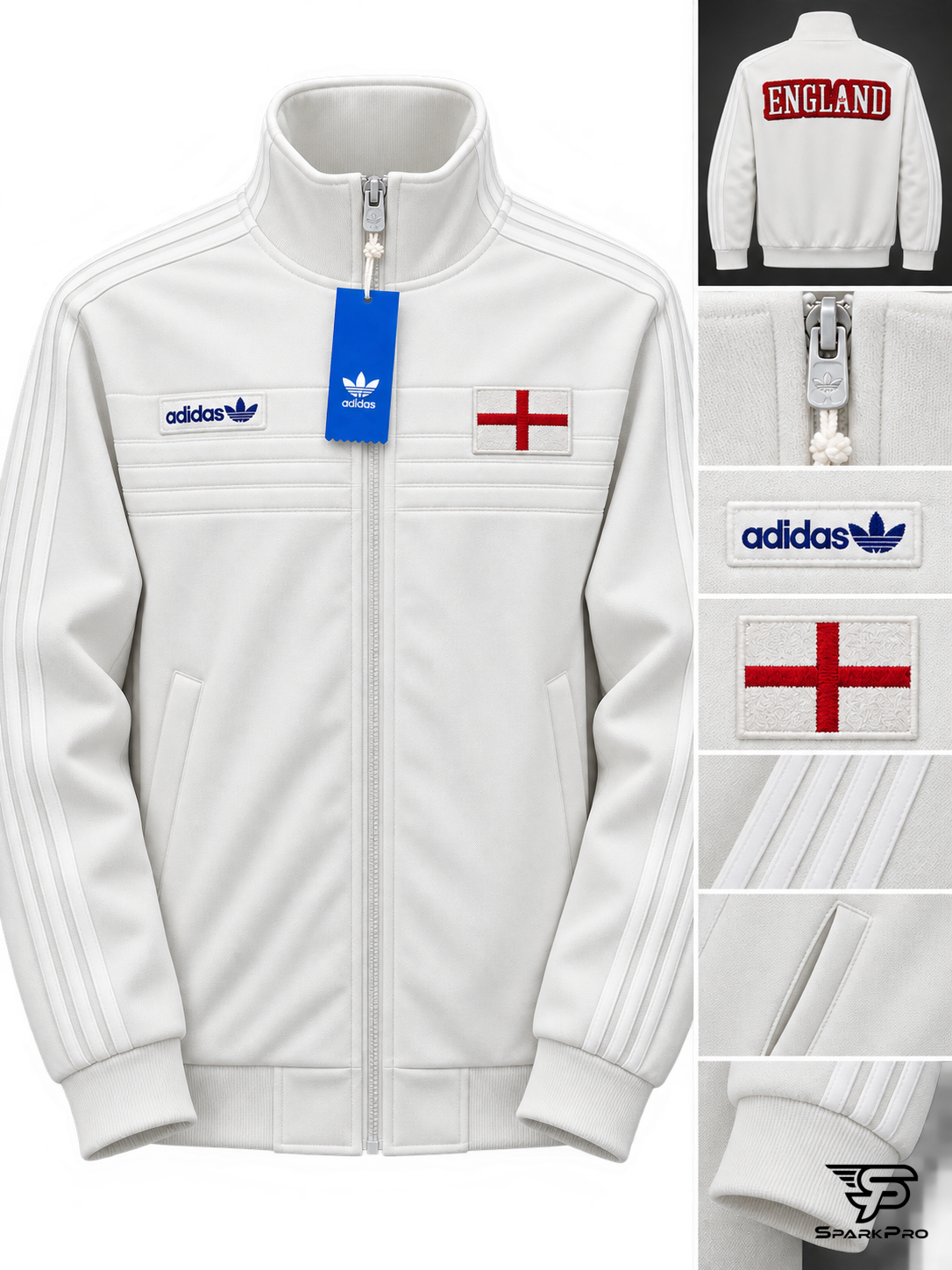 Casaca England Adidas Blanco - Imagen Principal