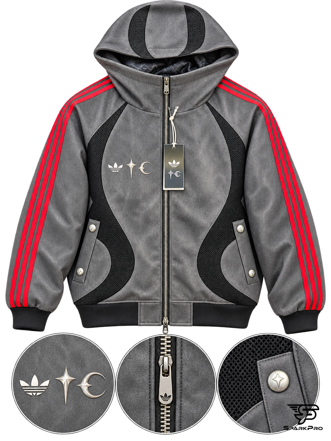 Casaca Adidas x Thug Club Teamgeist Negra - Imagen Principal Casaca Adidas x Thug Club Teamgeist Negra Adidas Teamgeist Faux Leather Jacket KC2222 Lifestyle Negro - SparkPro