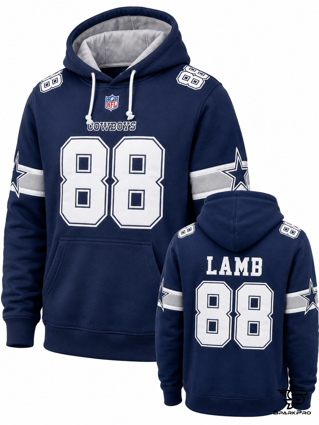 Hoodie Dallas Cowboys Lamb #88 Azul - Imagen Principal